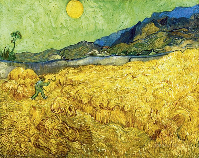 Vincent van Gogh: Pšenično polje z žanjcem, 1889